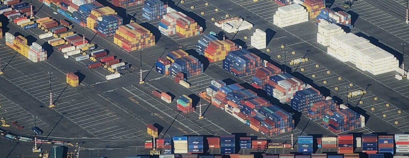 Container terminal from above